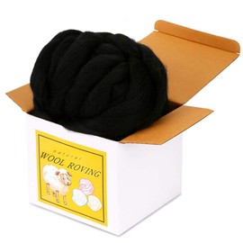 Felting Wool, 250 g / 8.82 oz Roving Wool, Needle Felting Wool, Soft Felting Wool, Fairy Tale Wool with Box for Needle Felting, Dry Felting, Spinning Crafts