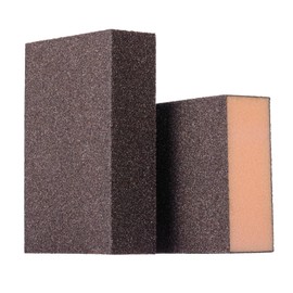 YoiYee Flexible Medium Coarse Grit Sanding Sponges (60 Grit) - 2 Pack, Wet and Dry Sanding Foam Pads for Wood, Metal, Plaster, Car, and Crafts