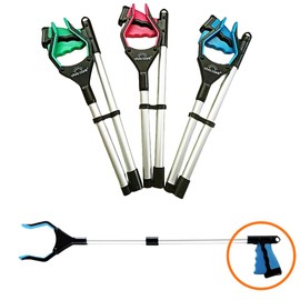 VIVA CARE Grabber Reacher Pickup Tool – Foldable, Lightweight, an Arm Extension for Seniors and Injured [Blue]