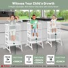 COSYLAND Kids Kitchen Step Stool, Height Adjustable Toddler Standing Tower