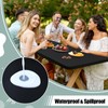 misaya Rectangle Vinyl Tablecloth, 6 Foot Elastic Fitted Table Cloth