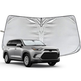 Fit for Toyota Grand Highlander 2024-2025 Windshield Sunshade, Customized for Highlander Car Front Window Sun Shades, Automatic Car Sun Shield Accessories, Blocks UV Rays