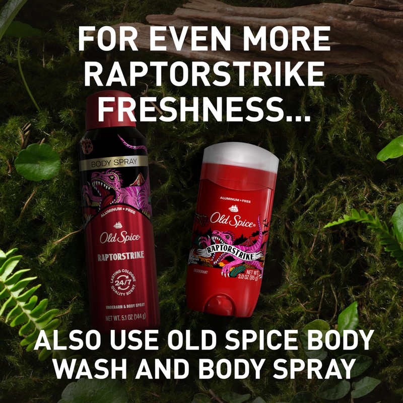Old Spice Aluminum Free Deodorant for Men, Raptorstrike Scent, 3.0
