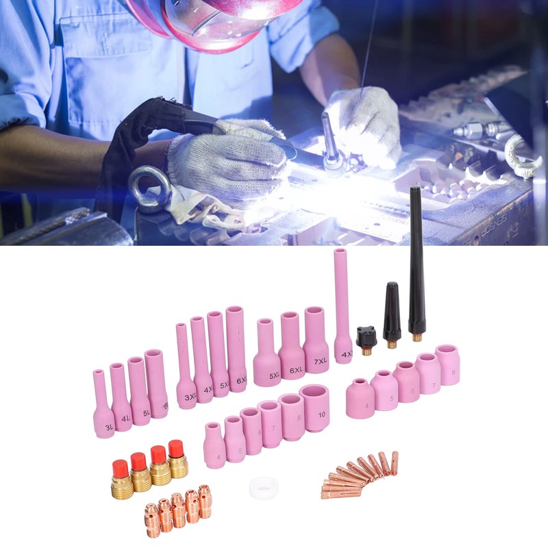 46Pcs TIG Welding Accessory Cup Gasket Collet Lens Tool Set