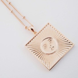 Honeycat Sun Goddess Necklace in Gold, Rose Gold, or Silver | Minimalist, Delicate Jewelry (Rose Gold)