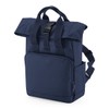 COOZO Recycled Mini Twin Handle Roll-Top Backpack - Navy Dusk