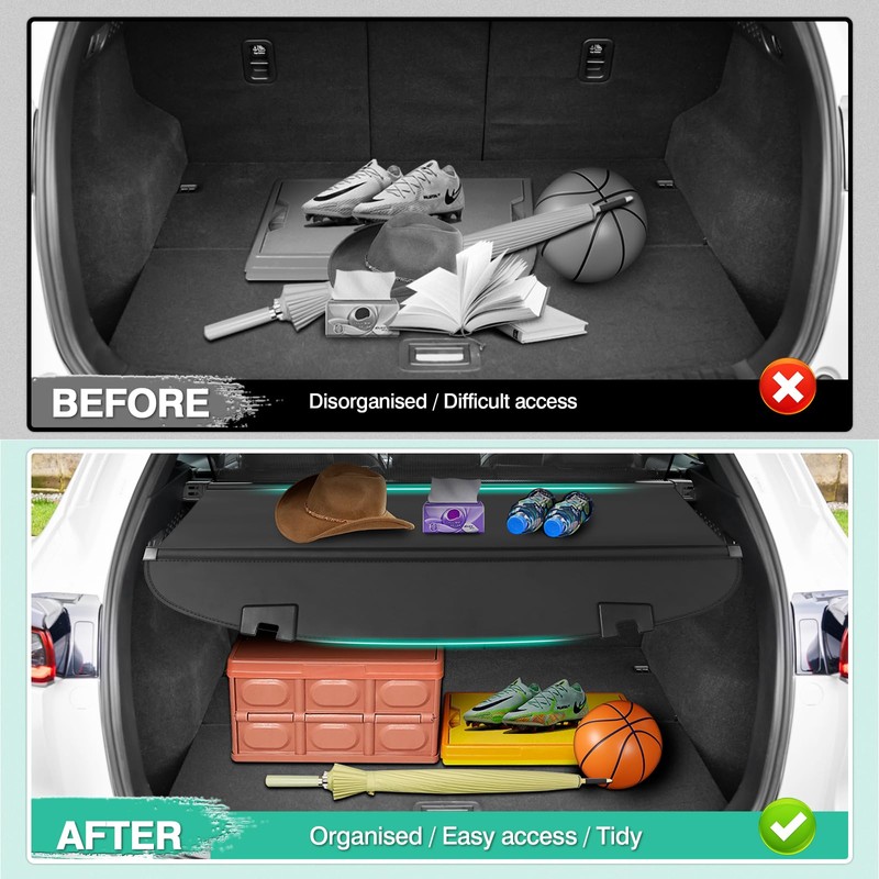 Powerty Cargo Cover for Mazda CX5 CX-5 2017-2024 2025 Accessories
