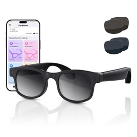 Smart Camera Glasses, AI Smart Glasses with Real-time Translation Music and Call Functions Smart Sunglasses and UV400 Protection,Suitable for Outdoor, Business Work and Travel