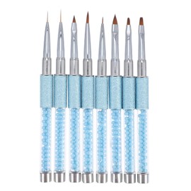 FOMIYES 8pcs Acrylic Nail Art Brush and Rod Design for Painting and Dotting Essential Nail Art Tools for Home and Salon