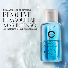 ésika - Mini Desmaquillador Bifásico Hidratante 40 ml, Remueve Maquille, a Prueba de Agua, Cuida la Piel, para Ojos, Rostro y Labios, Todo Tipo de Pieles, Piel Fresca, Suave e Hidratada