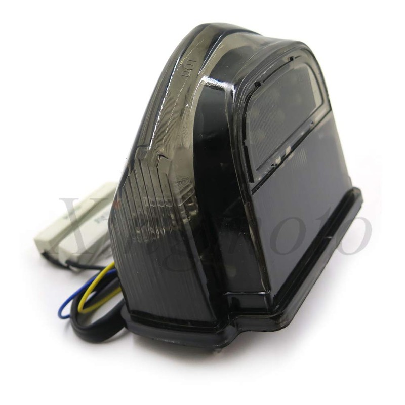 HASkulle Motorcycle Smoke Led Tail Light Brake Light with Integrated