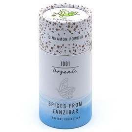 1001 Organic Zimt-Pulver 40g, frischer Zimt aus den tropischen Wäldern Sansibars, Gewürze Zimtpulver Cinnamon Zimt aus Zimtstangen gemahlen, Cinnamomum Verum, zum backen & würzen