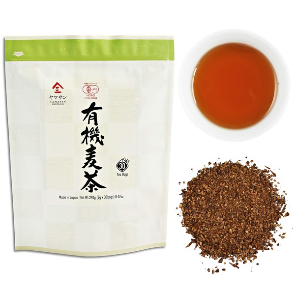 Organic Barley Tea Bags -Caffeine Free & Vegan, 100% Natural Japanese Tea, Sugar Free 30 LARGE TEA BAGS【YAMASAN】