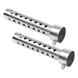Crown Doris Universal Motorcycle Inner Silencer, Set of 2, Silencer for Mufflers, Silent, 1.4 inches (35 mm), Silver