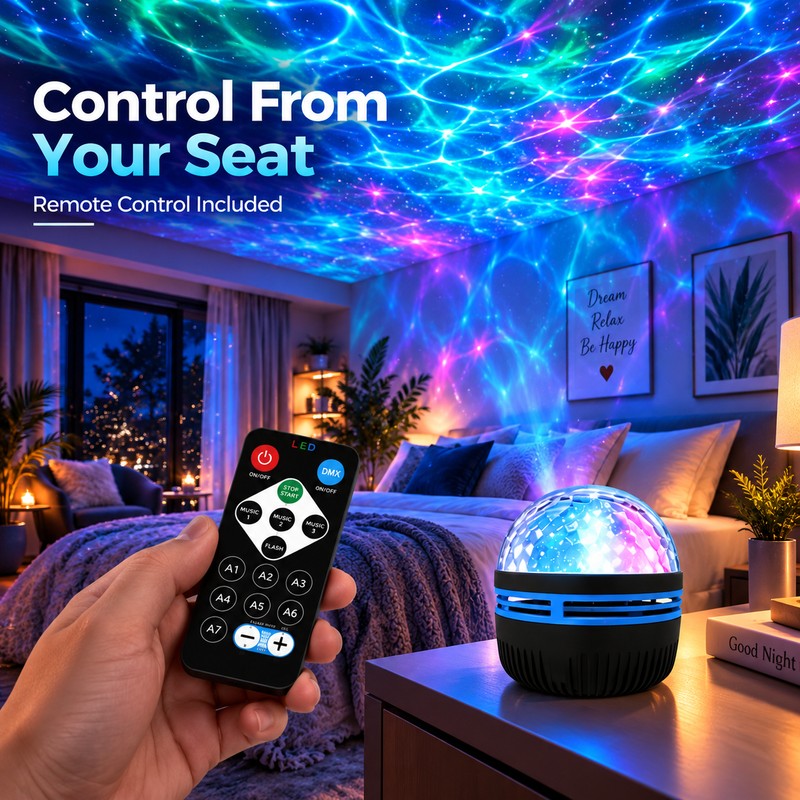 Galaxy Projector Ocean Wave for Bedroom Ambiance – RGB Water