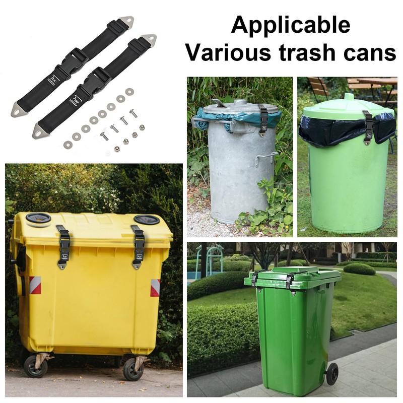 HX AURIZE Bear Proof Trash Can Lid Lock Black 2