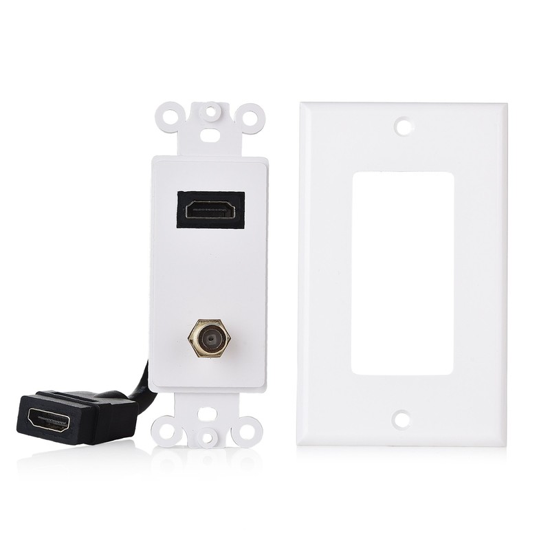 Cable Matters Placa de Pared HDMI con Salida coaxial (Placa