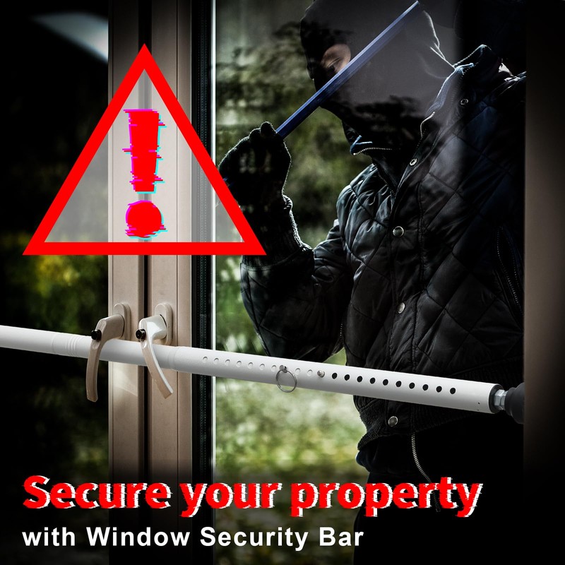 Sliding Door Security Bar, 16 to 51 Inch Adjustable Windows