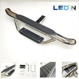 LEDIN 2" Receiver Truck Heavy Duty Steel Tow Hitch Step Bar Guard Drop Step Chrome New