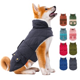 KYEESE Dog Coats Winter Dog Jacket for Windproof Padded Sherpa Dog Vest for Small Dogs Cold Weather Coats with Leash Hole