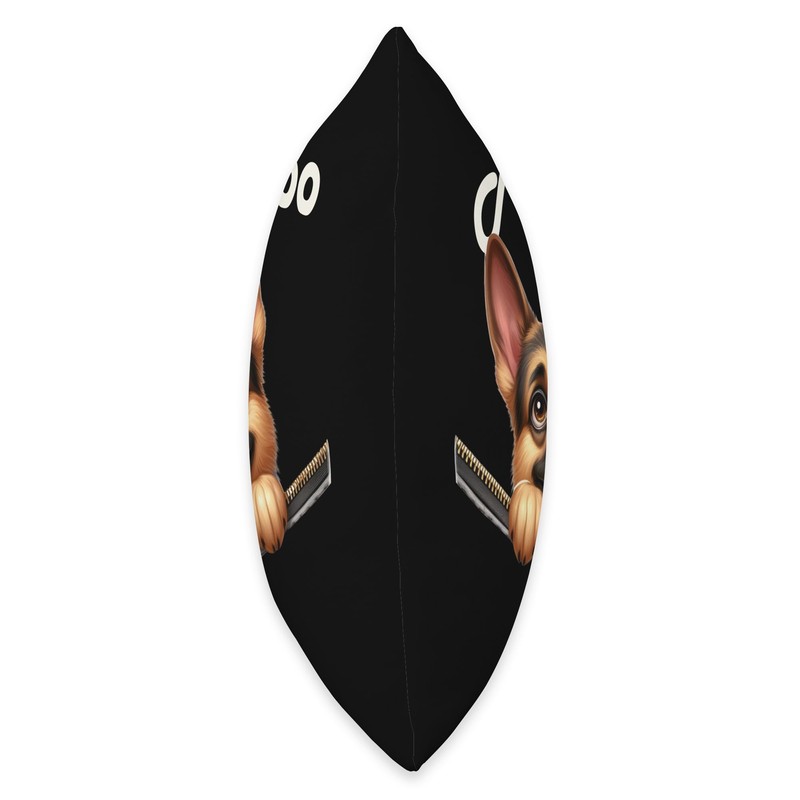 Funny - Peek-a-boo - German Shepherd Throw Pillow