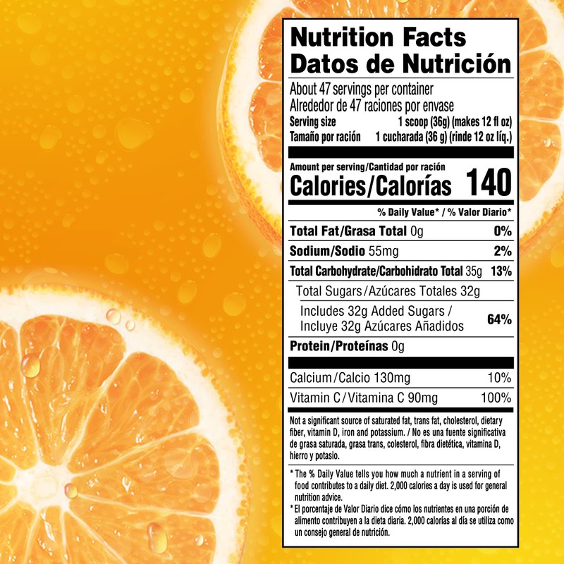Tang Orange Naturally Flavored Powdered Soft Drink Mix, 2 ct