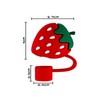 TEONEI Strawberry Shape Straw Covers Caps,Straw Tip Covers,Reusable Drinking Straw