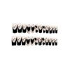 Black French tip Press on Nails Medium Square Fake Nails