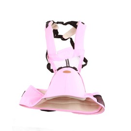 Baby Carrier with Waist Stool Dual Use Good Fixation Colored Multifunctional Baby Carrier for Travelling Outdoor Home Pink