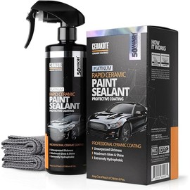 CERAKOTE® Platinum Rapid Ceramic Paint Sealant Spray (14 oz.) - Maximum Gloss & Shine – Extremely Hydrophobic – Unmatched Slickness - Ceramic Spray Coating - 50 Wash Rating