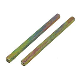 fiXte 2 x Replacement Spare Door Handle Spindle Bar YZP 7.5mm x 85mm / 100mm / 128mm / 150mm Lengths Available (7.5 x 128mm)
