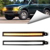 BINQIGOO LED Daytime Running Light Front Bumper Trim for Toyota