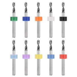 PATIKIL 10 Pack 2.7mm Micro Drill Bits 1/8" Shank Carbide Tungsten Steel 135° Mini Small Bits Print Circuit Board Drilling Tool for CNC Engraving Precision Machinery