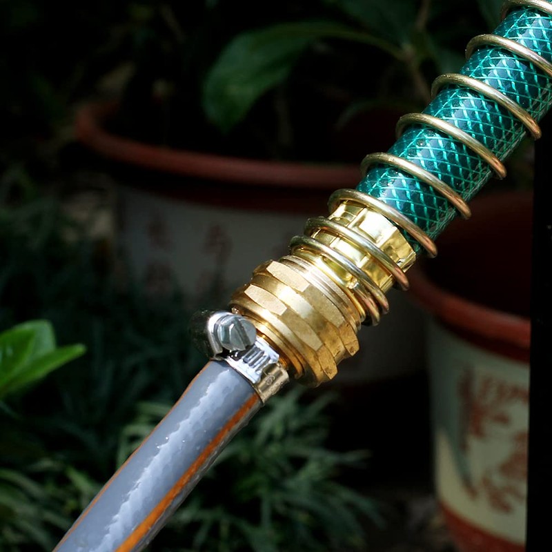SIGURANTA Garden Hose Extension Adapter, Hose Kink Protector with Coil