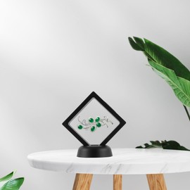 Operitacx 1 Set Guitar Pick Display Case Guitar Holder Guitar Pick Holder Clear Display Stand Ring Holder for Jewelry Jewlery Holder Guitar Capo Black Frame Ring Holders Abs Base Necklace 3d