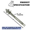 MIGHTY FASTENERS Wedge Anchors, 1/4" X 3" - Premium 304