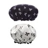 Pack of 2 Shower Caps with Bow, Cute Shower Cap,