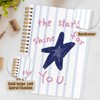 NATSUNO Preppy Blue Inspirational Spiral Notebook Journal 5.5x8.3in, The Stars