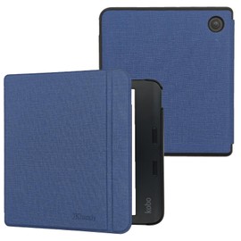 JKhandy Case for Kobo Libra Colour 7 Inch (Model: N428, 2024 Release), Ultra Slim Lightweight Folio Cover with Auto Wake/Sleep, Navy Blue