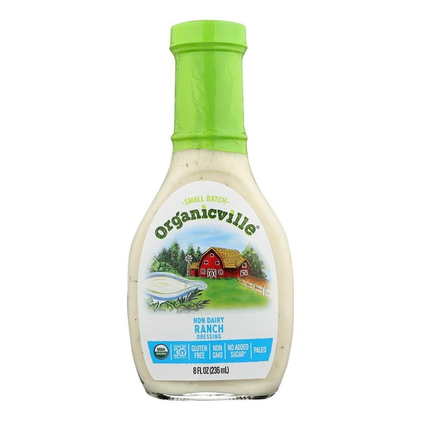 OrganicVille Organic Non Dairy Ranch Vinaigrette, 8 Ounce - 6 per case.