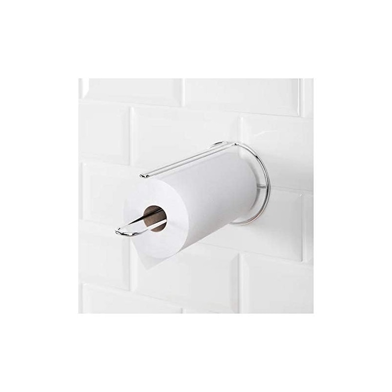 Ikea TORKAD Kitchen roll Holder, Silver-Colour with TSS Cotton Balls