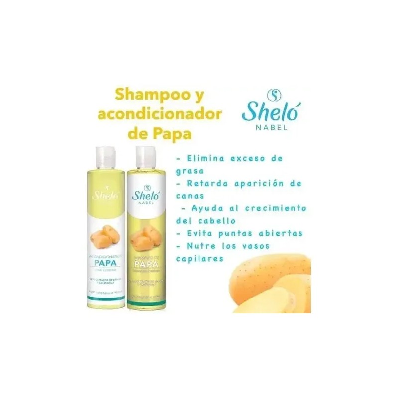 Shampoo Papa Acondicionador Cabello Shelo