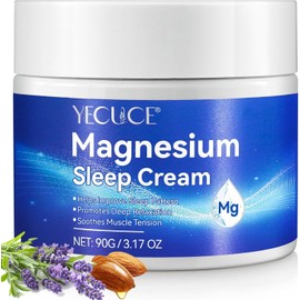 QLIGES Magnesium Cream 90g- Magnesium Sleep Cream Soothing Skin Muscle & Body Calm Supports Muscle, Nerve, Energy & Health kid-Friendly Moisturing Butter