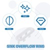 PATIKIL Sink Overflow Ring, 8 Pcs Bathroom Sink Overflow Drain