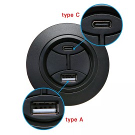 dequn Power Recliner 5 Pin Round Switch Control with USB Type A C Port and Backlight