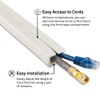 UT Wire - 10 Foot Flexible Cord Channel - (White)