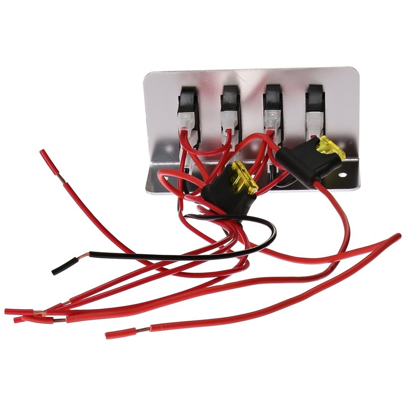 Buyers Products 6391004 Quad On-Off Illuminated Switch Panel, Silver