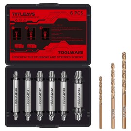 Gifts for Men, 9 PCS Broken Screw Extractor Set - Adult Men Christmas Stocking Gifts, Upgraded Model HSS 6542, Stripped Screws Nuts and Bolts Drill Tool, Broken Stripped Screw Extractor
