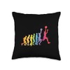 Basketball Evolution Throw Pillow