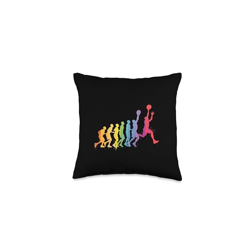 Basketball Evolution Throw Pillow